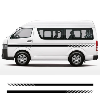 

2PCS Car Door Waist Line Side Racing Stripes for Toyota Hiace Decorative Stickers Auto Body Decor Vinyl Film Decals Accessories