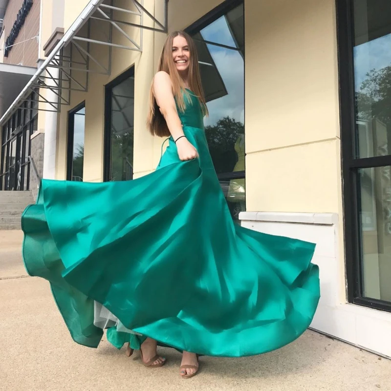 

UZN New Arrival Sweetheart A-Line Hunter Green Prom Dresses Sexy Purple Floor Length Evening Dresses 2021