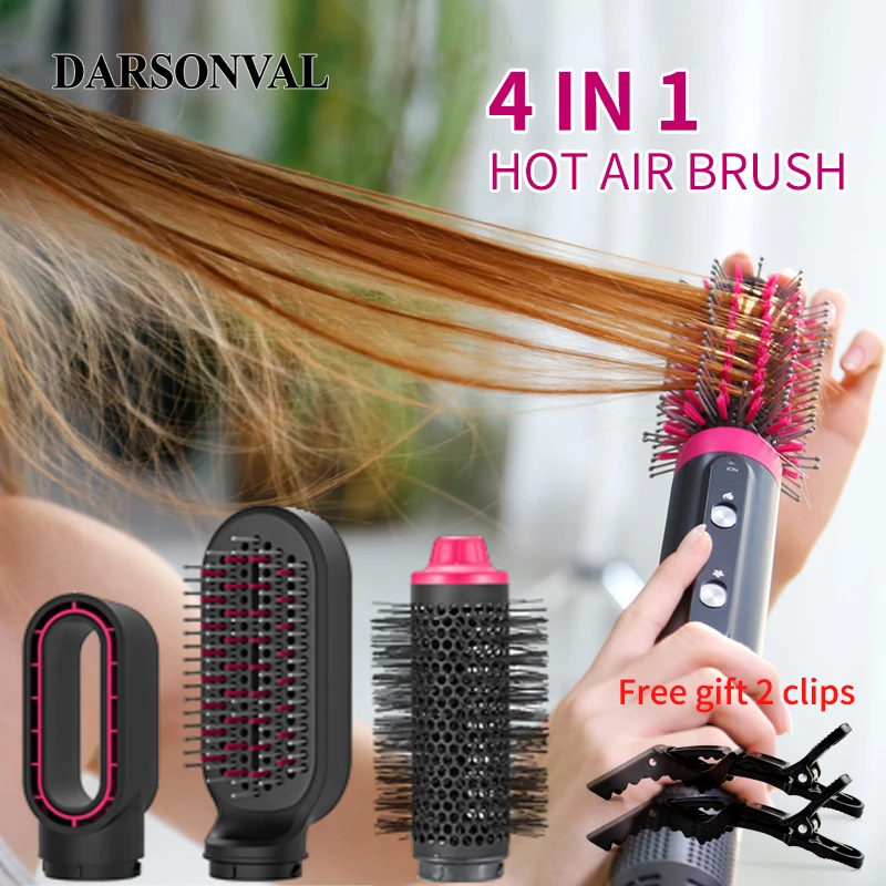 5 In1 Hair Dryer Hot Air Brush Styler Comb Anion Heated Hair Brush Hair