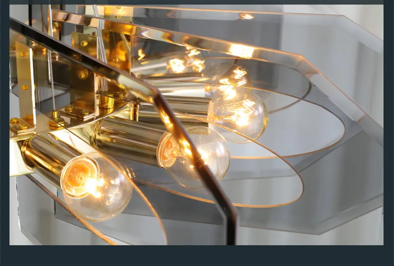 Роскошные Стекло E14 Led люстра фойе золото 12/15 огни Led подвесная люстра блеск Luminarias освещение для Гостиная