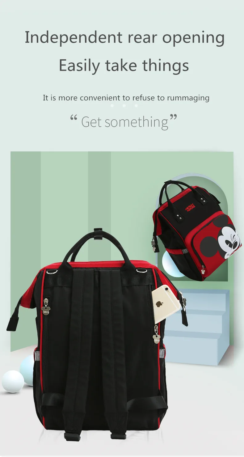 Сумка для мам Дисней, рюкзак для подгузников, Сумка с Микки Маусом, детские сумки для мам, многофункциональный рюкзак для мам, рюкзак для подгузников, влажная сухая сумка, Bebek Bakim