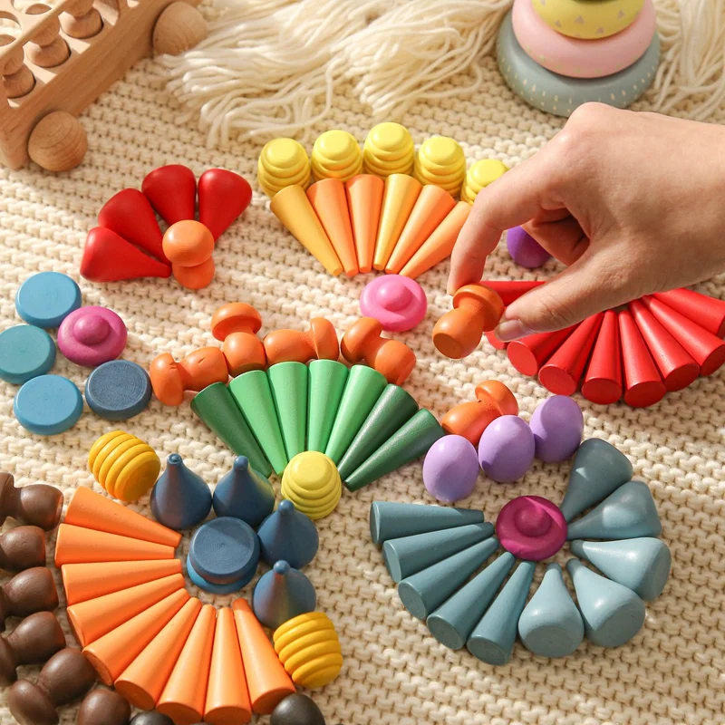 madeira conjunto montessori brinquedos para crianças brinquedos