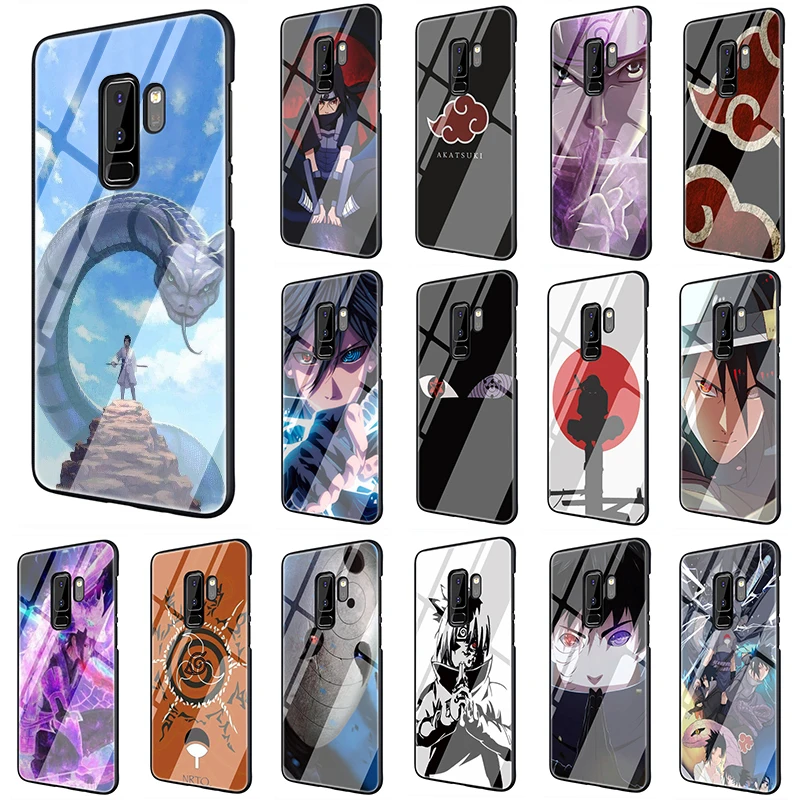 

Uchiha Sasuke Uzumaki Naruto Tempered Glass phone case for Samsung S7 Edge S8 S9 S10 Note 8 9 10 plus A10 20 30 40 50 60 70