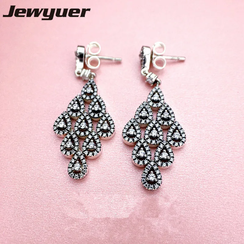 

Autumn Cascading Glamour earrings 925 sterling silver Stud earring for women wedding brinco silver fine jewelry wholesale ER201