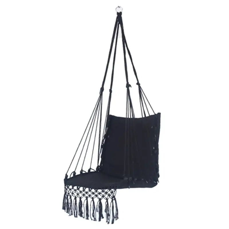 New Hammock Chair Macrame Swing Hanging Cotton Rope Hammock Swing Chair for Indoor and Outdoor Use