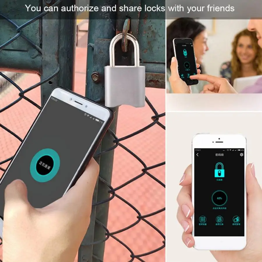 Блокировка паролем Интеллектуальный Bluetooth телефон приложение пароль IP65 Водонепроницаемый замок смарт-замок