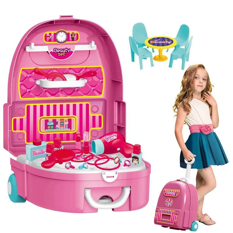 Ensemble De Maquillage Et De Modele Valise Rose Commode De Simulation Pour Enfants Jouets Semblant De Beaute Cadeau D Anniversaire Pour Enfants Aliexpress