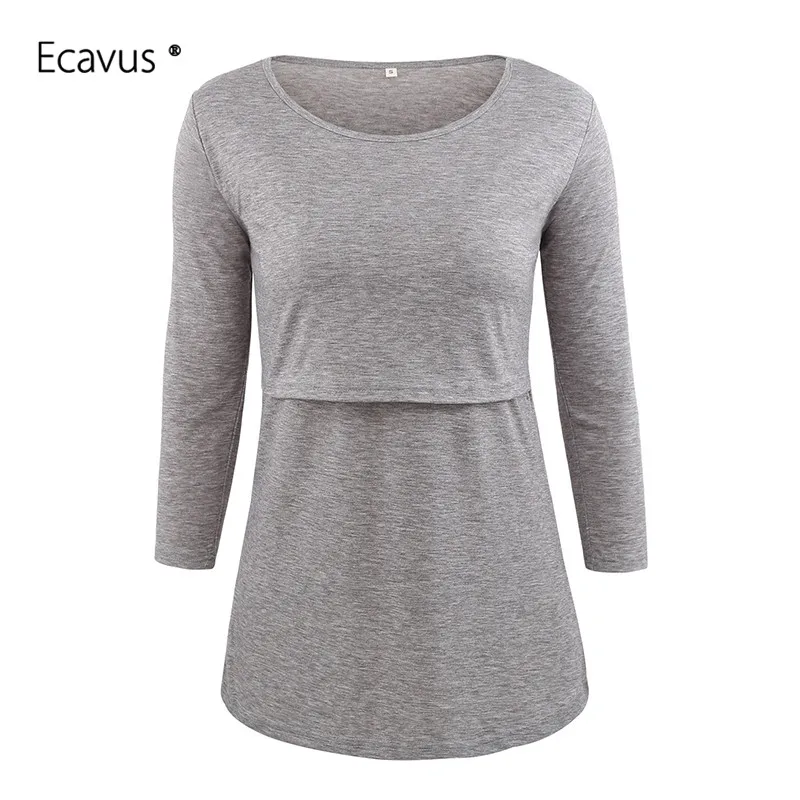 

Maternity Top Stripe 3/4 Sleeves Ultra Soft Shirt for Pregnant Clothes Womens Clothing Layered Nursing Tops for Breastfeeding