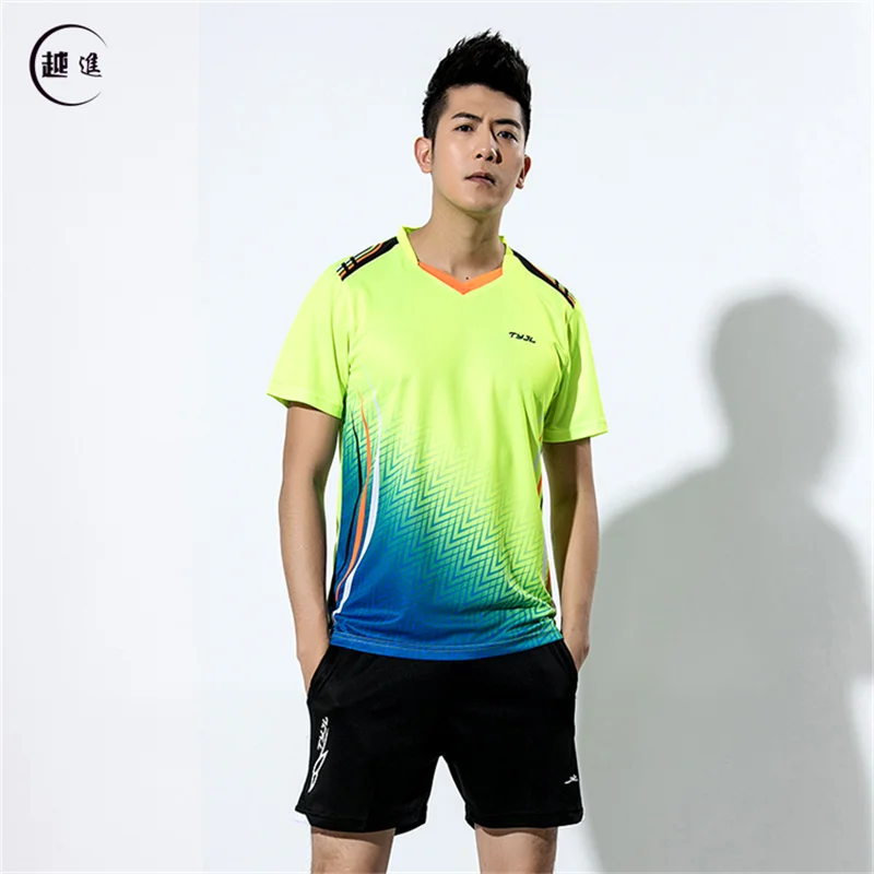 Quick-drying Volleyball Suit Group Purchase Custom Printed Short-sleeved T-shirt for Men and Women Sports Competition Badminton - Цвет: A2602male1
