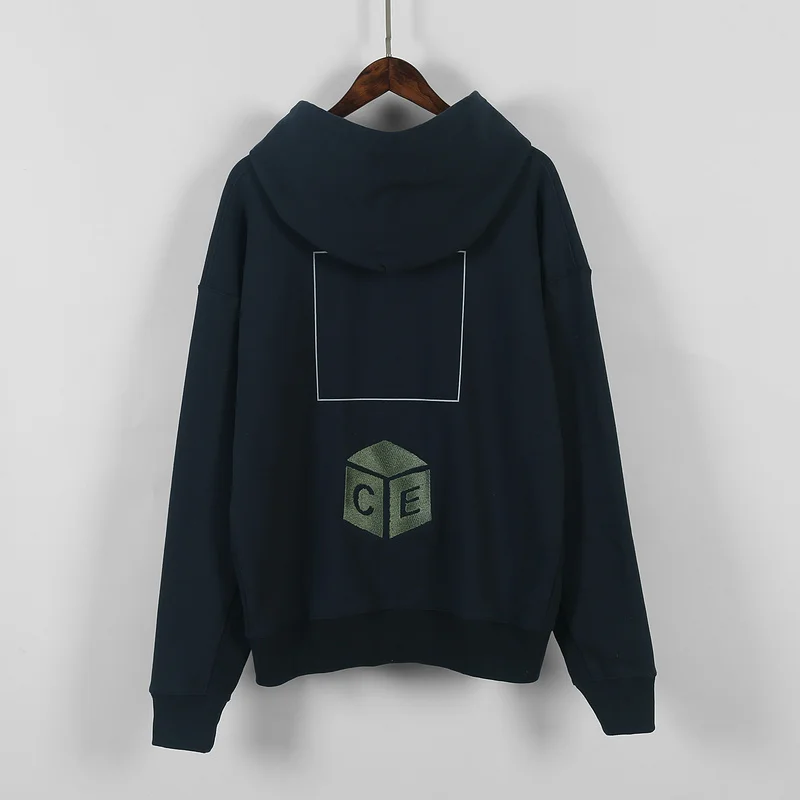 

2020ss CAVEMPT OVERDYE CUBE HEAVY HOODY Sweatshirts Men Women Cav empt C.E Embroidery Oversized Loyal Blue Pullovers Hoodies Men