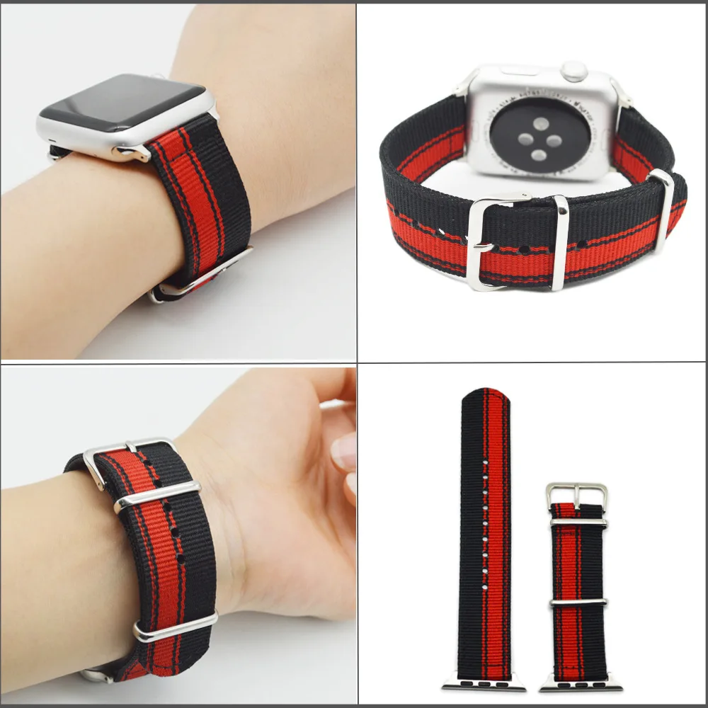 Ремешок для часов спортивный из дышащего нейлона Apple Watch 1/2/3/4/5 38/40/42/44 мм|Ремешки
