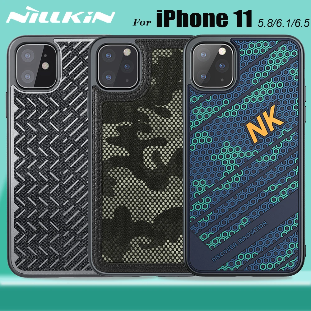 Comprar Nillkin para iPhone 11 Pro Max funda 3D textura antideslizante militar Camo Farbic reflectante funda de teléfono para iPhone 11 Pro