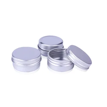 

Hot 5PCS Cream Lip Balm Empty Cosmetic Containers Nail Derocation Crafts Pot Refillable Bottles Screw Thread Empty Aluminum