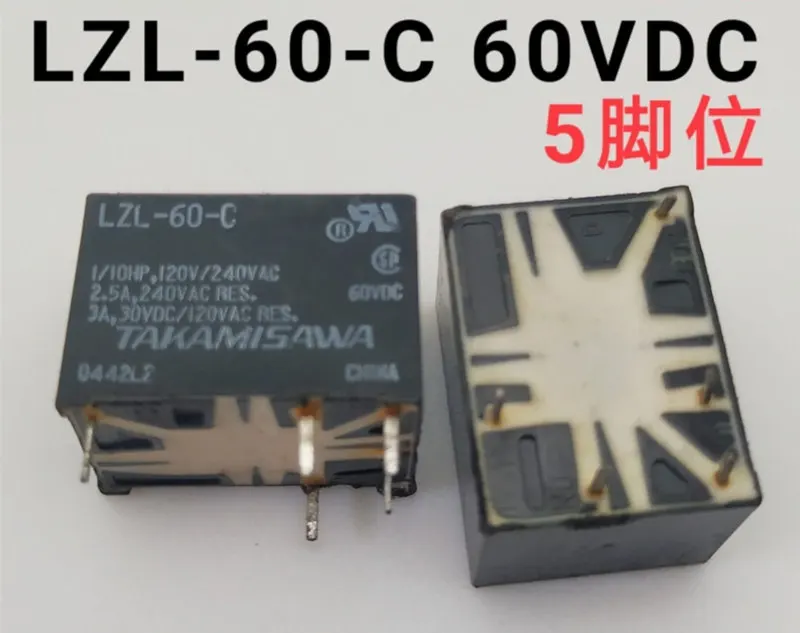 Relé v Dc60v 5pin Lzl-60-c Lzl60c 60vdc 60