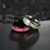 Women's Rings Luminous Mood ECG Ring Temperament Men's Ring Carbon Fiber Couple Wedding Rings  Valentine's Day Gift ► Photo 1/6