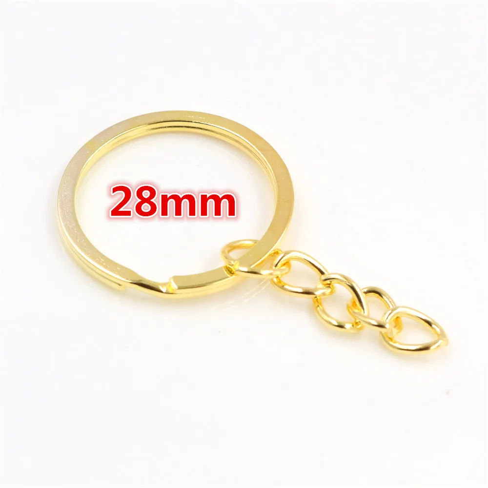 20 шт./лот брелок 3 цвета покрытый 50 мм Длинный круглый Сплит оптом|key ring key chain|key