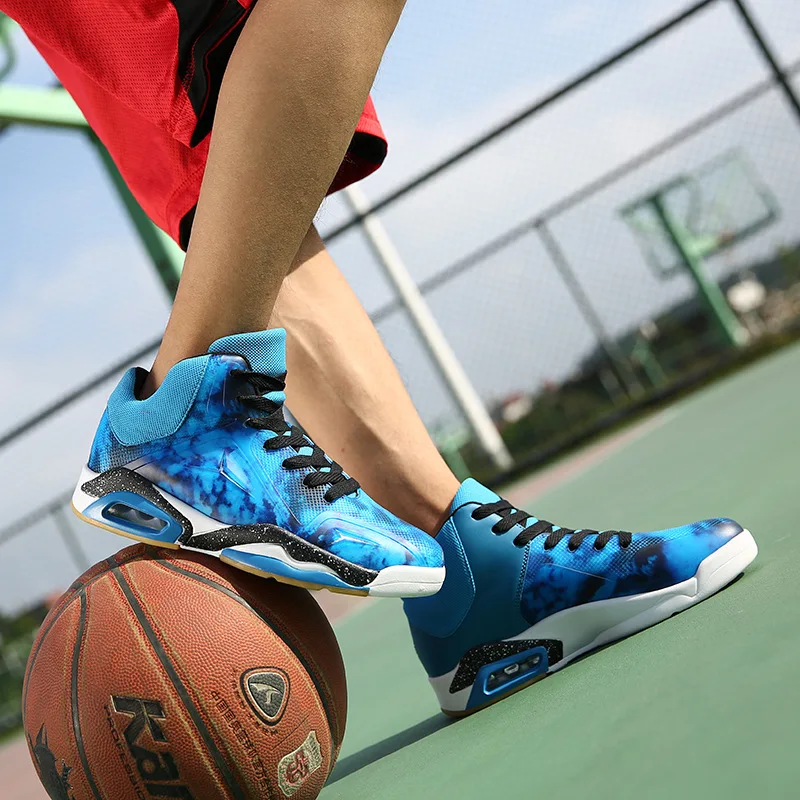 Man Light Jordan Basketball Shoes Breathable Anti-slip Basketball Sneakers Men Lace-up Sports Gym Ankle Boots Shoes Basket Homme