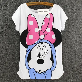 

CEODOGG New Hot Retro Cool Punk T-shirt Women Top Fashion Tee The lovely panda print Batwing Sleeve T shirt women tops