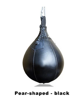 Pear Shape Black Боксерский рефлекторный скоростной мяч боксерский Пробивной мяч ПУ груша боксерский мешок Муай Тай удар боксе ММА тренировочный надувной боксовый мяч боксал - Цвет: Pear Shape Black