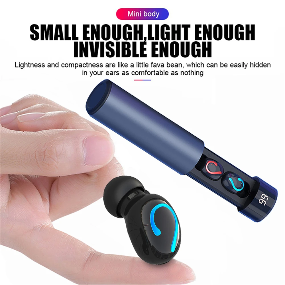 

Q67 TWS Wireless Earphone Earbuds 3D Stereo Mini Bluetooth 5.0 With Mic Sports Waterproof In-Ear Earphones Auto Pairing Headset