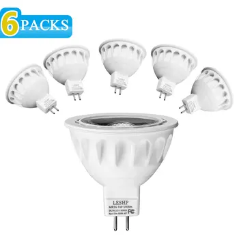 

LESHP White MR16 AC/DC12V 5W LED Spotlight 4000K 500LM Non-Dimmable 40 Degree Beam Angle Compact Size Light Weight