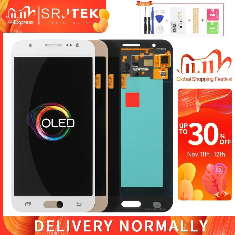 OLED/TFT для Samsung Galaxy J5 2015 LCD J500 J500F J500FN J500H дисплей сенсорный дигитайзер стекло в сборе