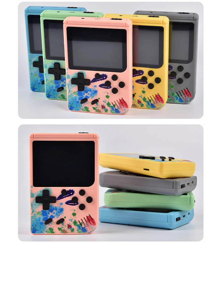 Colorful Retro Portable Mini Handheld Video Game Console 8-Bit 3.0 Inch Color LCD Kids Color Game Player Built-in 400 games