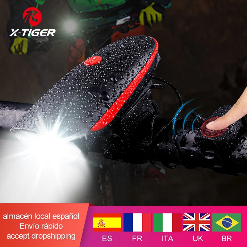 Bike Light Bell Cycling X-TIGER Usb-Charging Multifunction