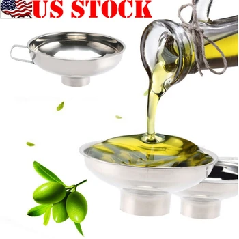 

Wide Mouth Funnel With Handle Canning Jars Funnel Variety Liquid Stainless Steel Funnel Oil Funnel Liquid Kitchen Tool