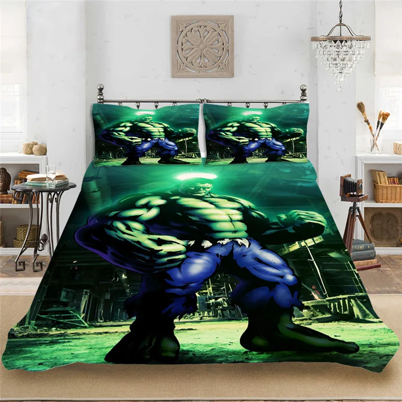 

Marvel Hulk Winter Baby King-Full Size Soft Bedding set Bedclothes Include Duvet Cover Pillowcase Print Home Textile Bed Linens