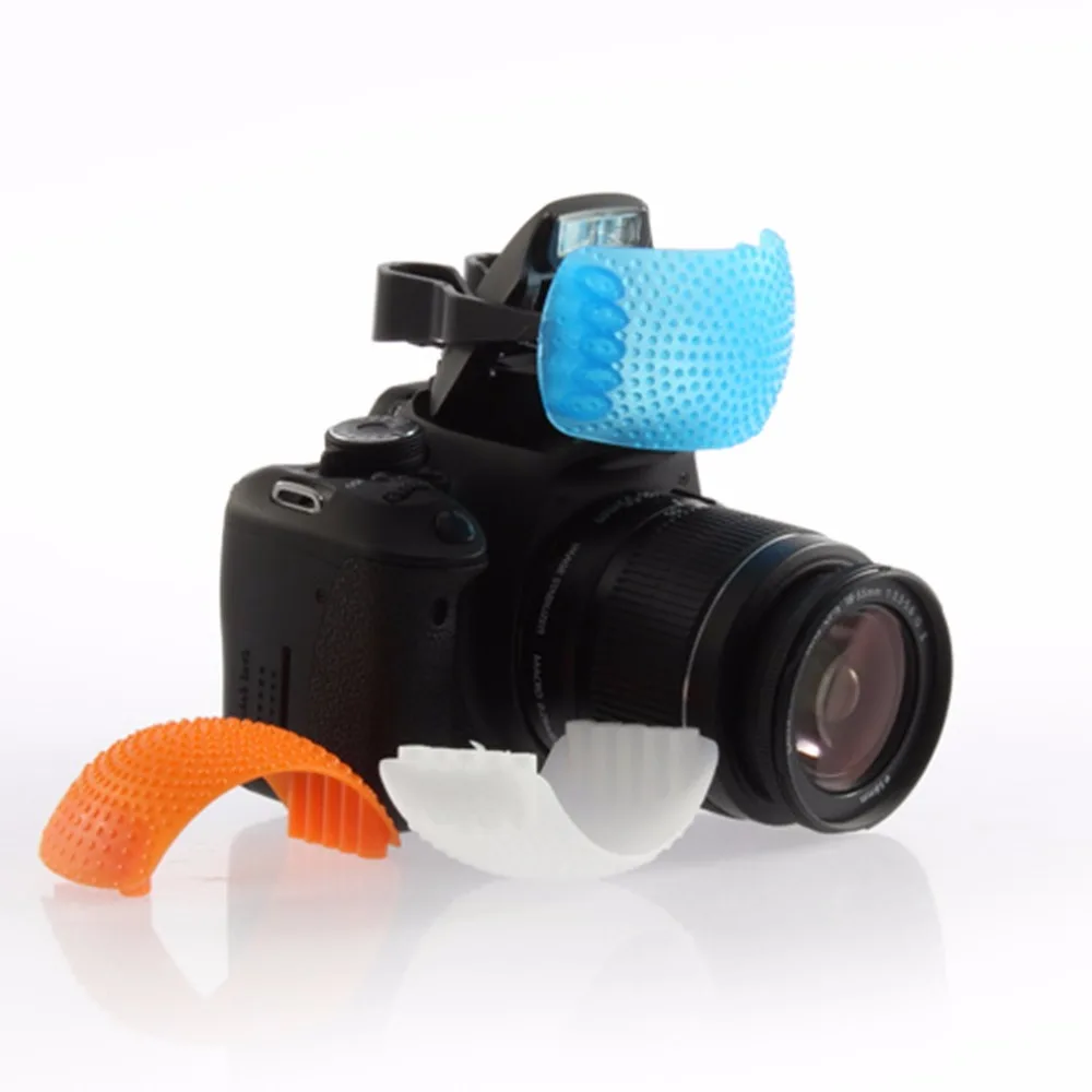 3 Color Pop-Up Flash Diffuser Cover For Canon Nikon Pentax Kodak DSLR SLR Camera