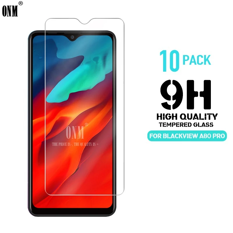 10 шт закаленное стекло для Blackview A80 Pro защитное 2.5D 9H профессиональная защитная