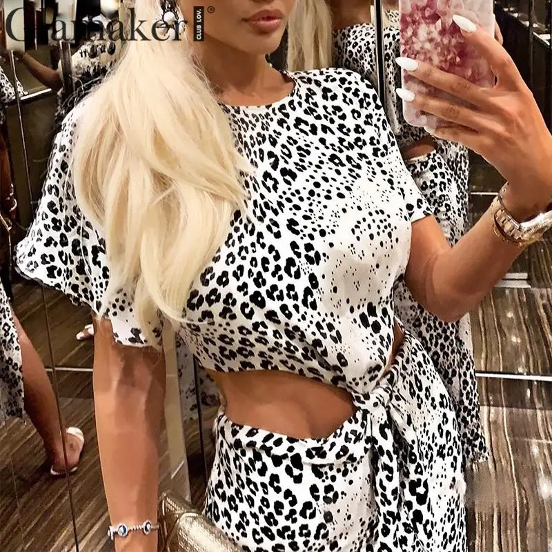 Женское облегающее платье Glamaker на шнуровке с животным принтом комплект из двух