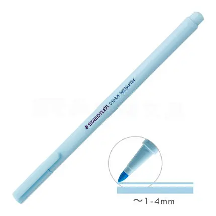 Lake blue 1 шт., текстовыделитель Staedtler, треугольный текстовыделитель, 362 C, для студентов, офиса, для письма, руководство по рисованию, основные знаки, макароны - Цвет: Lake blue
