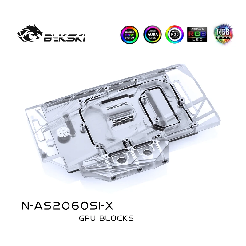 Bykski N AS2060SI X полное покрытие видеокарты водяного охлаждения блок для Asus RTX 2060 O6G