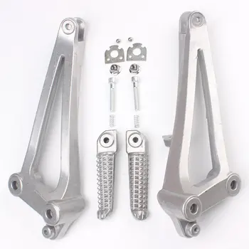 

Motorcycle Rear Passenger Foot Pegs Footrest Bracket For Yamaha YZF R1 2009 2010 2011 Silver Motorbike Accessories