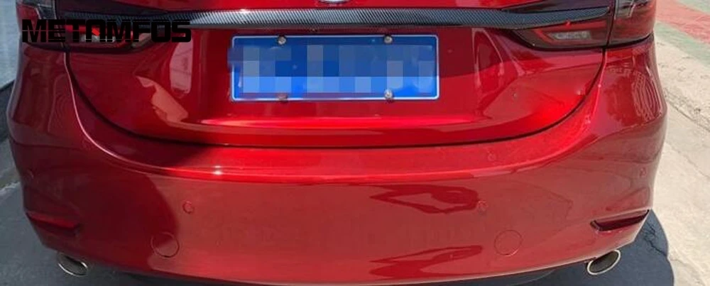 Для Mazda 6 Atenza углеродное волокно задний багажник стример хвост двери молдинг отделка Декоративная полоса внешние автомобильные аксессуары