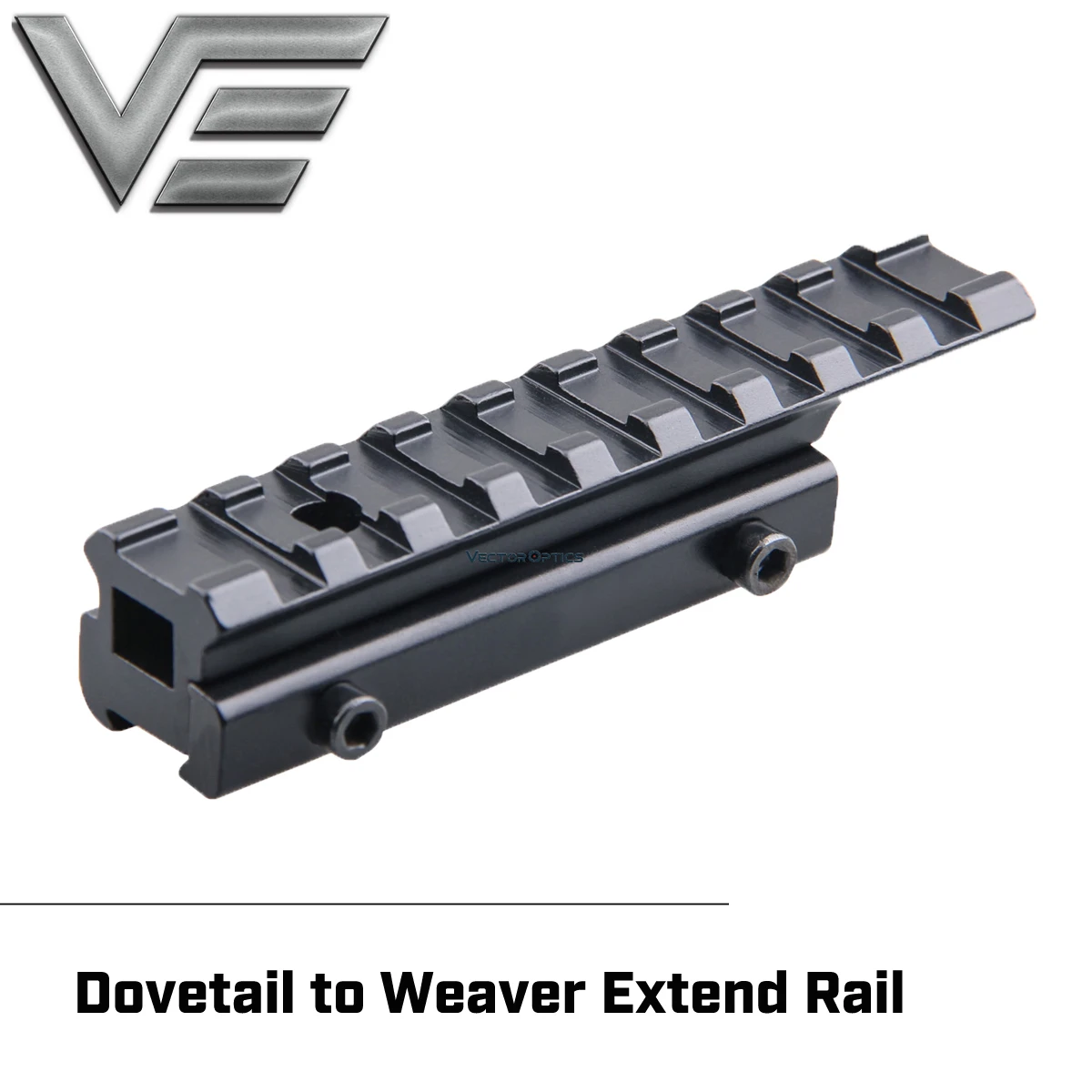 

Vector Opitcs 3/8'' 11mm Dovetail to 7/8'' 21mm Weaver Picatinny Rail Extended Offset Adapter Scope Mount / See Through Type