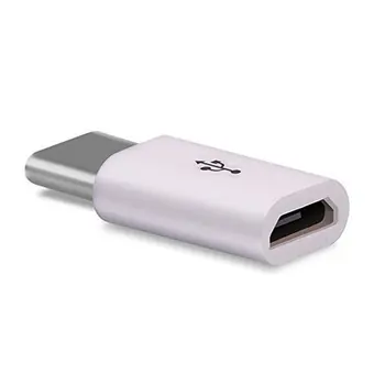 

Universal USB 3.1 Type-c Connector to Micro USB Male to Female Converter Mini Portable USB-C Data Adapter Bundle 1 Black, White