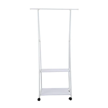 

Floor-Standing Coat Rack Metal Activity Balcony Indoor Clothing Hanger with Casters 160X55X42Cm Handbag Shoes Coat Rack Drying R
