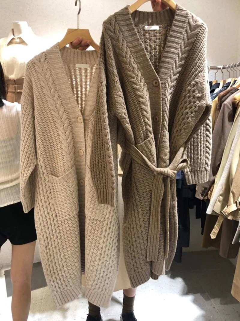 SuperAen Korea 2020 Autumn New Solid Long Linen