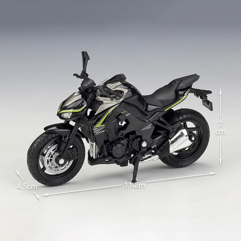 Kawasaki Z900 édition vert et noir en horloge sur socle 02