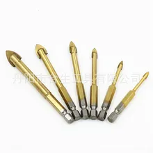 Сплав треугольная дрель бит Вольфрамовая сталь сверление в плитке 4mm5mm 12 мм Стеклянная дрель керамическое Буровое стекло перфоратор