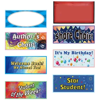 

1 Set Durable Creative Special Portable Practical Name Badge Name Plates for Teacher Classroom School Decoration Name