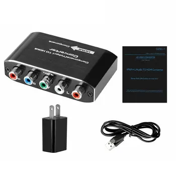 

Component Video & L/R RCA Stereo Audio to HDMI Converter Adapter for DVD for Xbox for PS Converter US Standard 110V