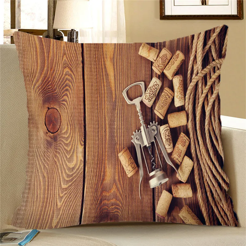 Vintage Tool Wood-printed Pillowcase, Suitable for Decorating The Hotel's Home Pillowcase
