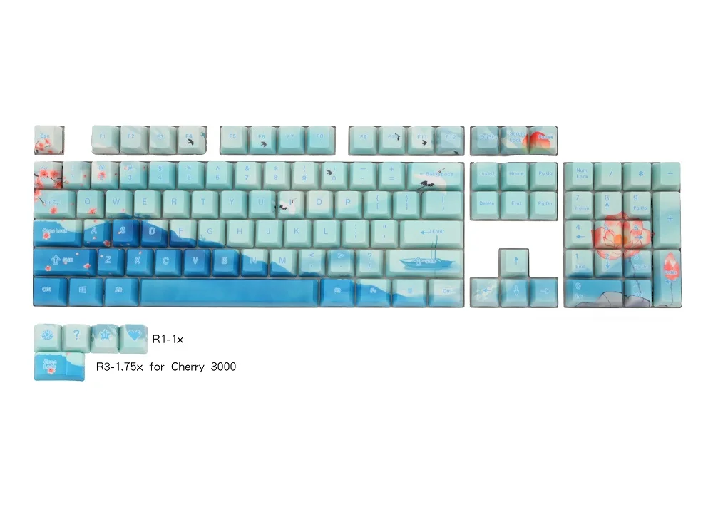 OMO OEM профиль по всему красителю Sub Keycap loop красивые пейзажи для механической