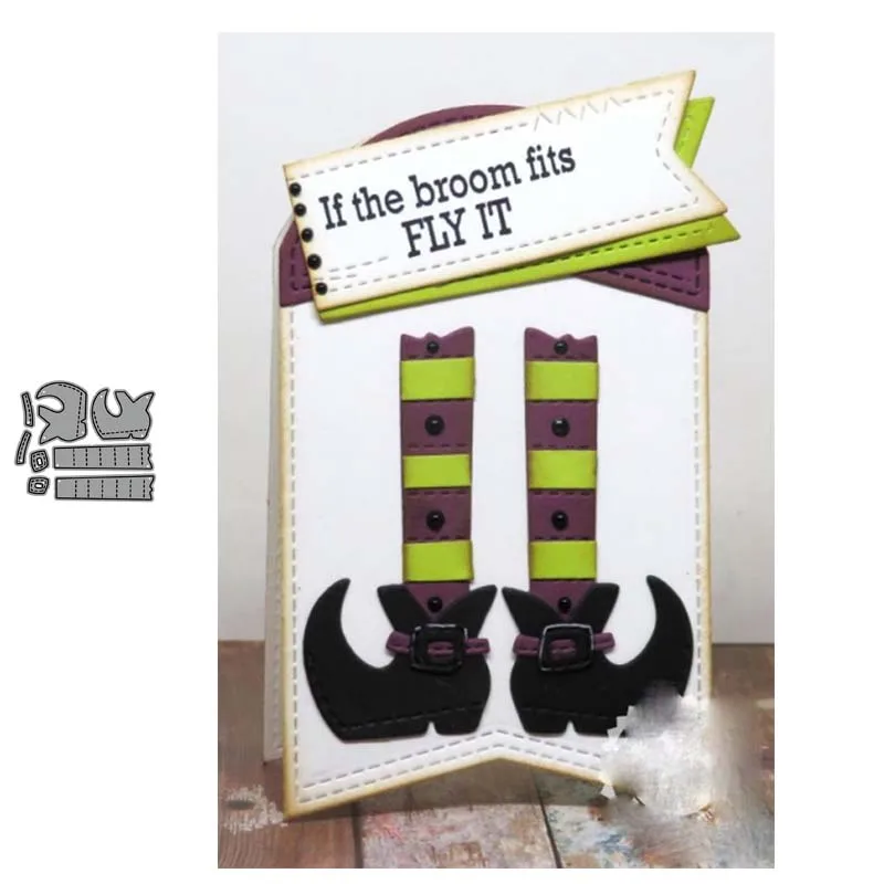 

JC Metal Cutting Dies Clown Boots Shape Scrapbooking Craft Stencil Punch Blade DIY Greeting Card Make Mould Sheet Decor Template