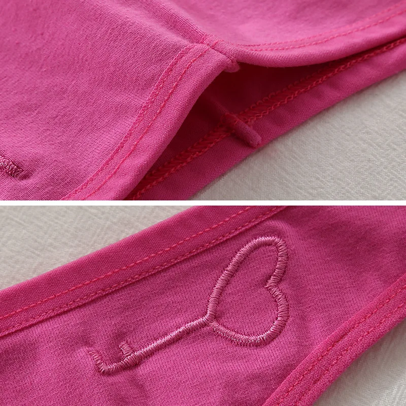 BANNIROU 3 Pcs Panties Woman Thongs Cotton Underwear For Women Female Sexy T-back G-string Colorful Underpants Ladies Intimates