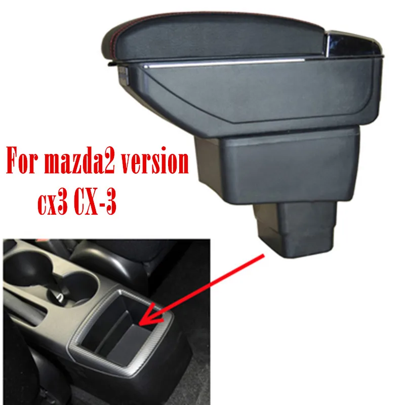 For mazda2 skyactiv version cx3 CX-3 armrest box central Store content with cup holder ashtray USB for Mazda CX 3 CX3 | Автомобили и